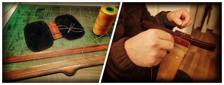 Sewing the gussets Sewing the gussets